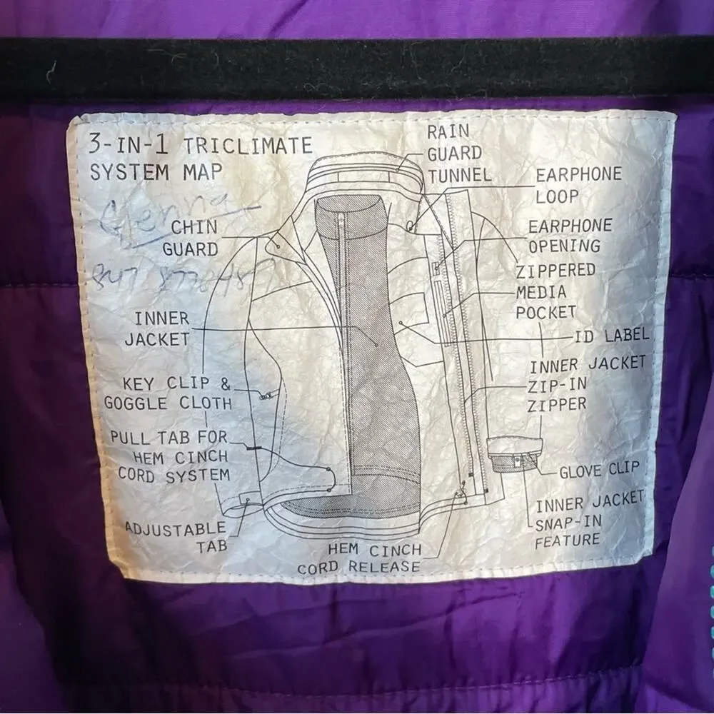 THE NORTH FACE Triclimate 3-in-1 Plaid Insulated Winter Jacket Size 18 XL
